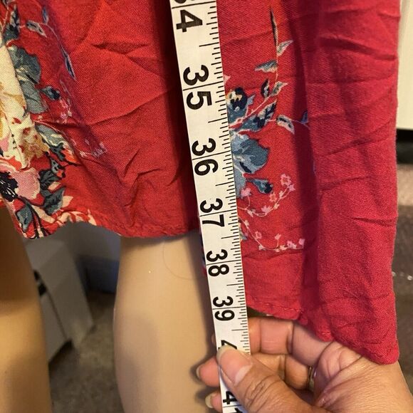 Torrid Dress Womens Sz 2/2X Pink Floral Mini Tie-back Challis Sleeveless Coastal - Picture 3 of 8